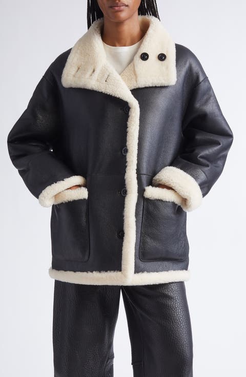 Heather Reversible Genuine Shearling Coat
