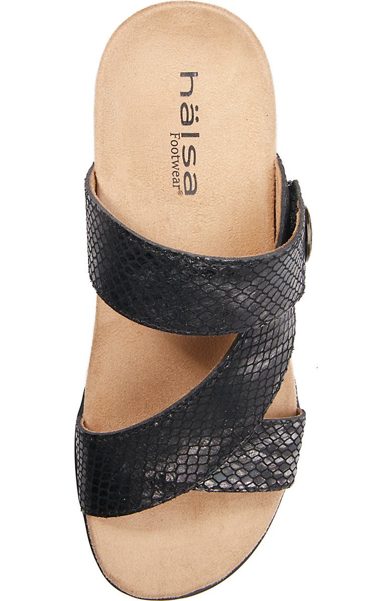 Hälsa Footwear Desiree Sandal, Alternate, color, Black/ Silver