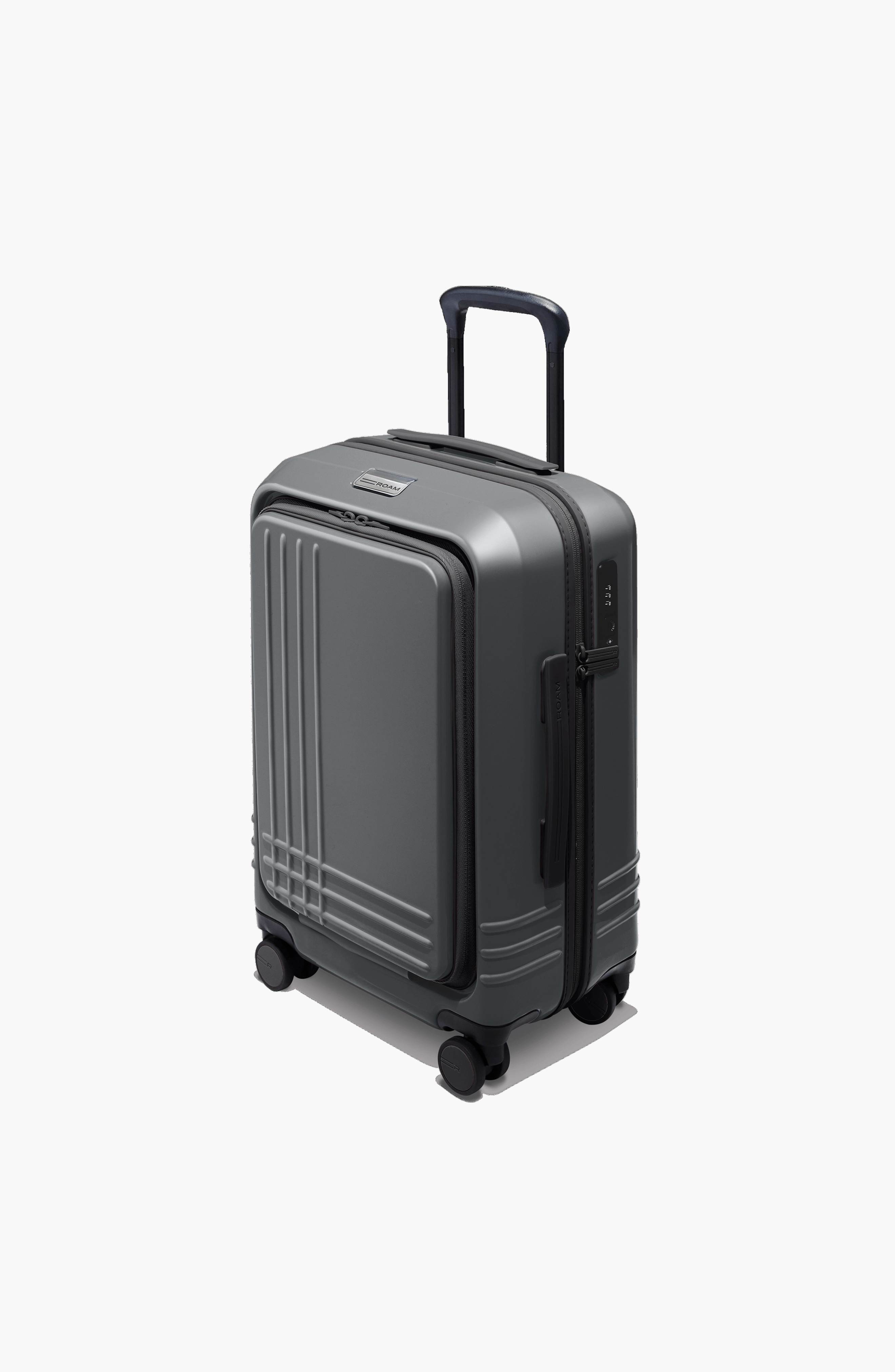 ROAM Luggage Front Pocket Carry-On, Main, color, Matte Steel / Black