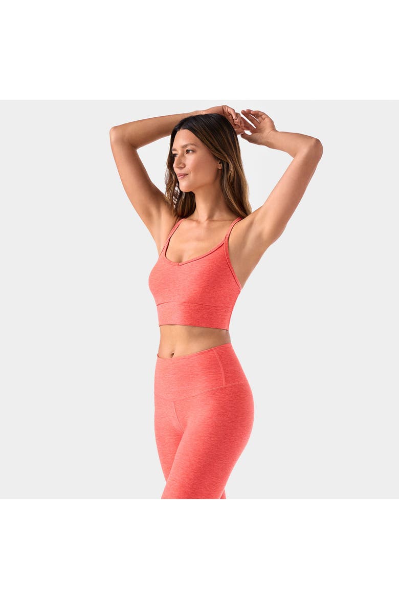 TaviCloud Boost Bra, Alternate, color, HOT CORAL SPACEDYE