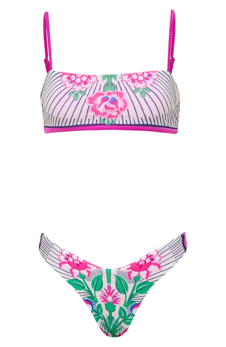 Maaji Cerise Bouquet Splendor Reversible Bikini Bottoms, Alternate, color,