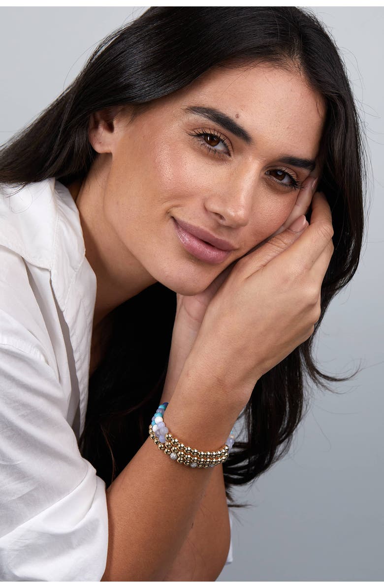 The Healer’s Collection N16 Protection & Inner Strength Set of 2 Healer's Bracelets, Alternate, color, Yellow Gold