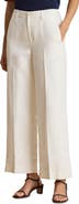 Lauren Ralph Lauren Linen Blend Wide Leg Pants