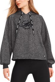 DKNY SPORT Women's DKNY Sport Black Miami Dolphins Debbie Dolman Raglan Pullover Hoodie