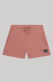 Dalix Womens Butterfly Midweight Washed Fleece Shorts