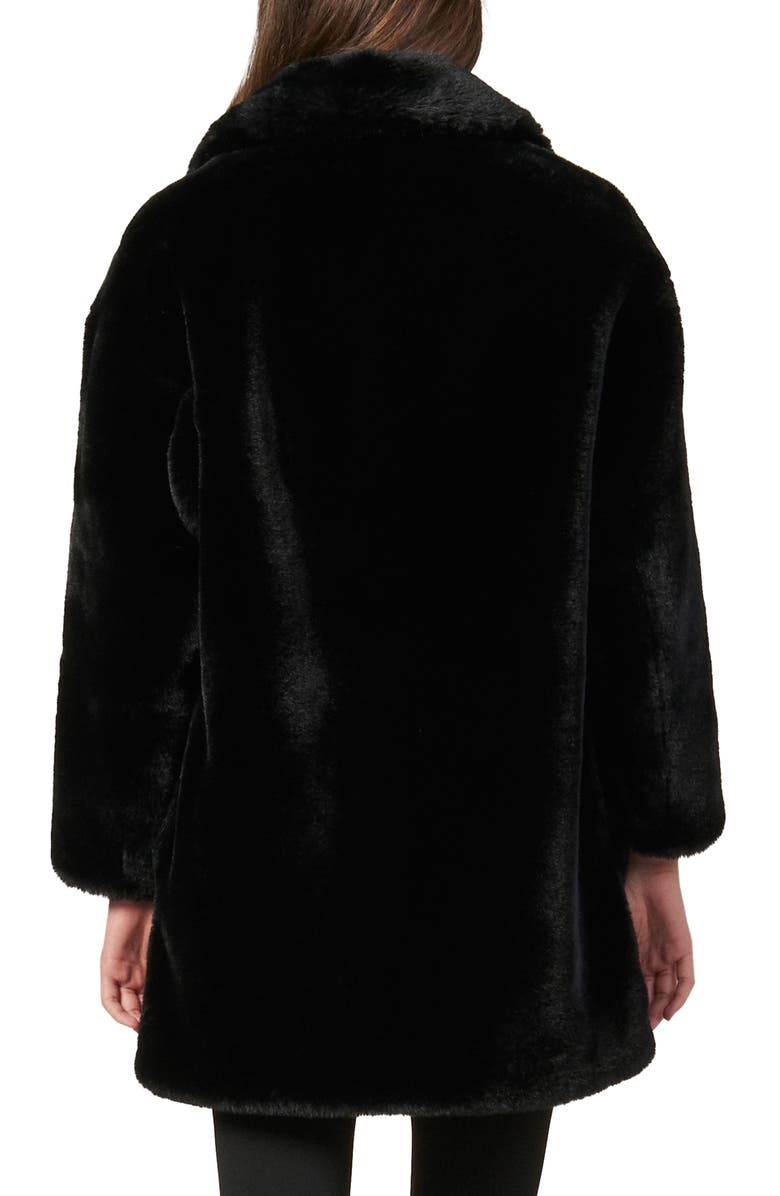 SANDRO Fany Faux Fur Coat, Alternate, color,