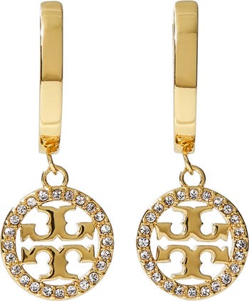 Tory Burch☆Miller Pave ハギー フープ ピアス♪【送料込】 トリーバーチ TORY BURCH ピアス MILLER PAVE HUGGIE HOOP