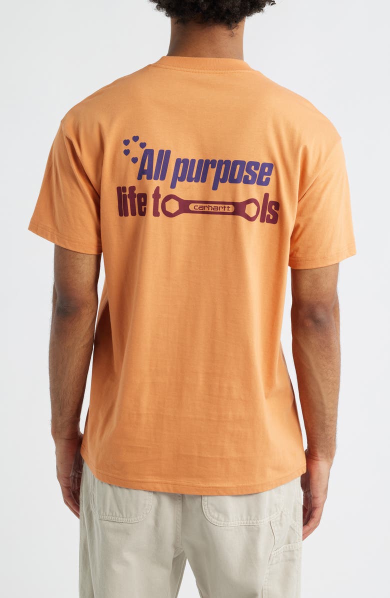 Carhartt Work In Progress All Tools Organic Cotton Graphic T-Shirt, Alternate, color, Orange/Red Haven