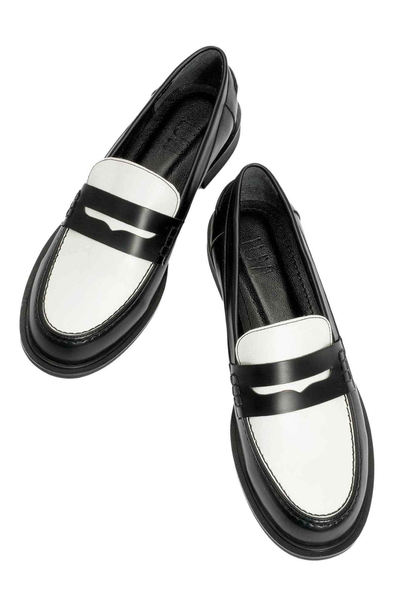 Prologue Shoes CHOOS Loafer, Alternate, color, Black Faux Leather