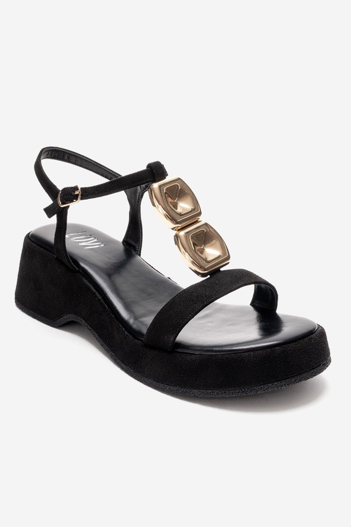 Prologue Shoes Matt Platform Sandal, Main, color, Black Suede