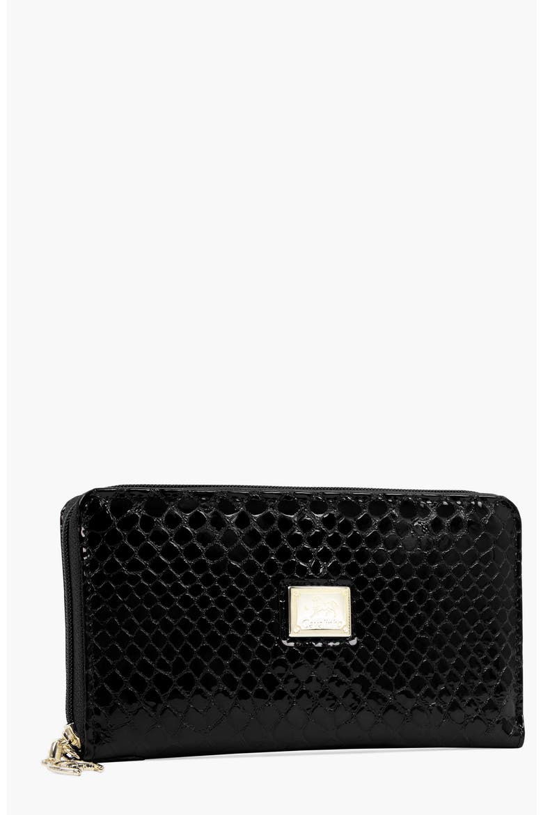 Gallop Patent Leather Wristlet Wallet 213, Alternate, color, Black