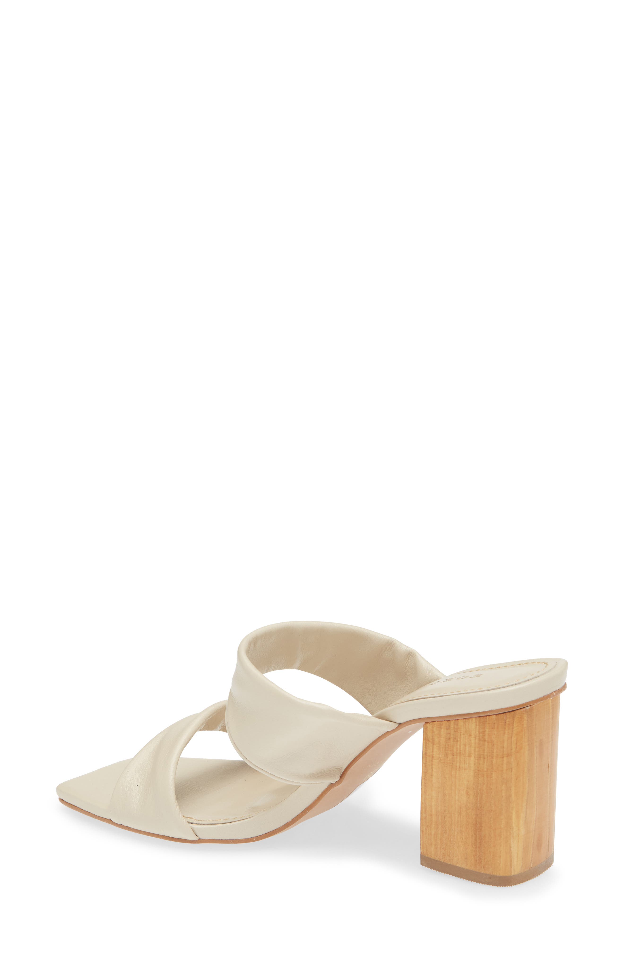 KOKO + PALENKI Alia Ruched Slide Sandal, Alternate, color, Tan Leather