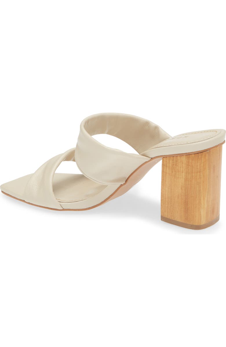 KOKO + PALENKI Alia Ruched Slide Sandal, Alternate, color, Tan Leather