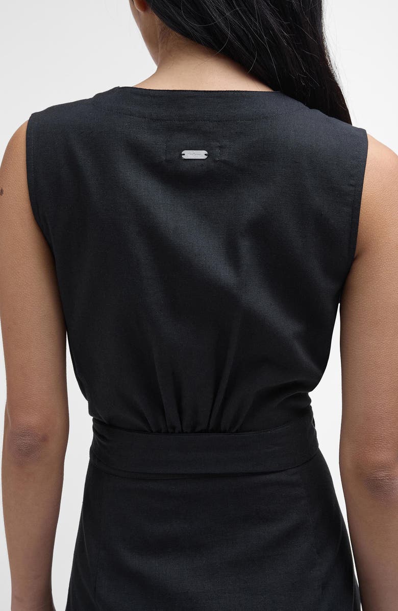 Barbour Elsie Sleeveless Button Front Cotton & Linen Midi Dress, Alternate, color,