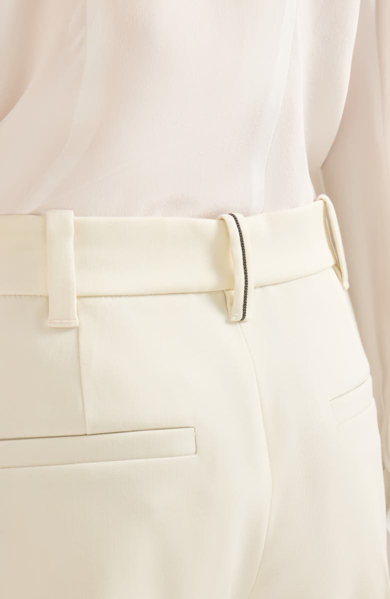 Brunello Cucinelli Loose cigarette trousers, Alternate, color, Milk