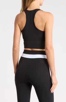 YOGALICIOUS Lux LeBlanc High Neck Crop Tank