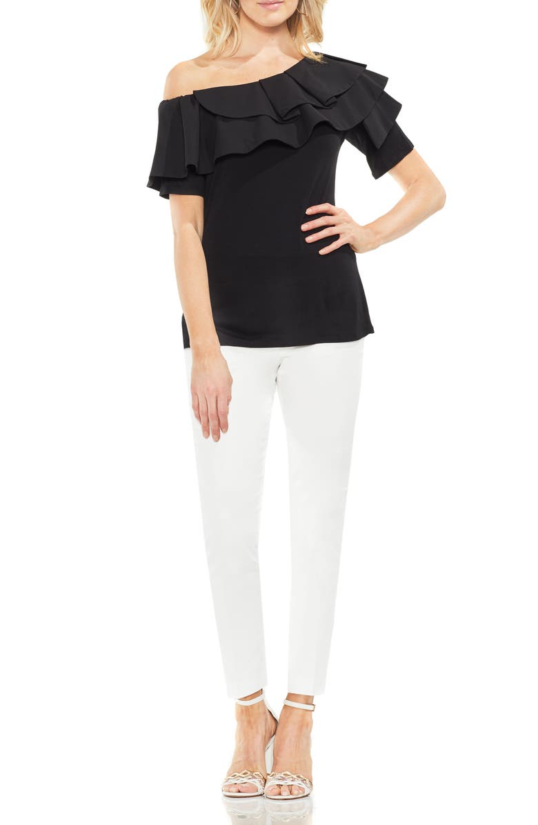 Vince Camuto One-Shoulder Ruffle Top, Alternate, color,