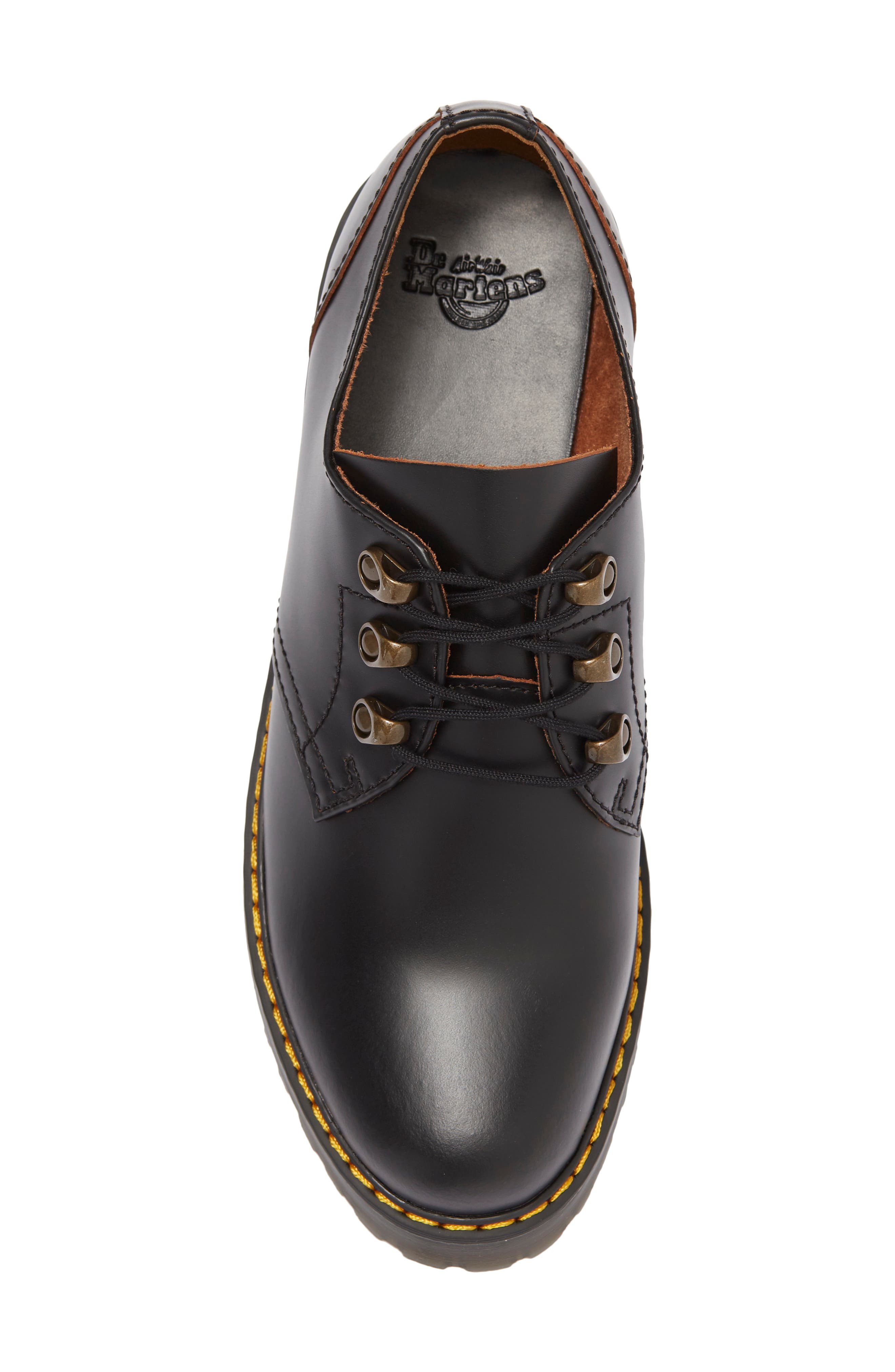 Dr. Martens Leona Lug Sole Platform Derby, Alternate, color, Black