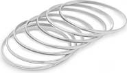 HMY JEWELRY Polished Bangle Bracelet Set