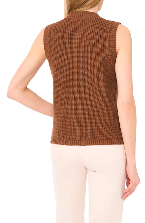 Halogen ® Sleeveless Cotton Cardigan In Brown