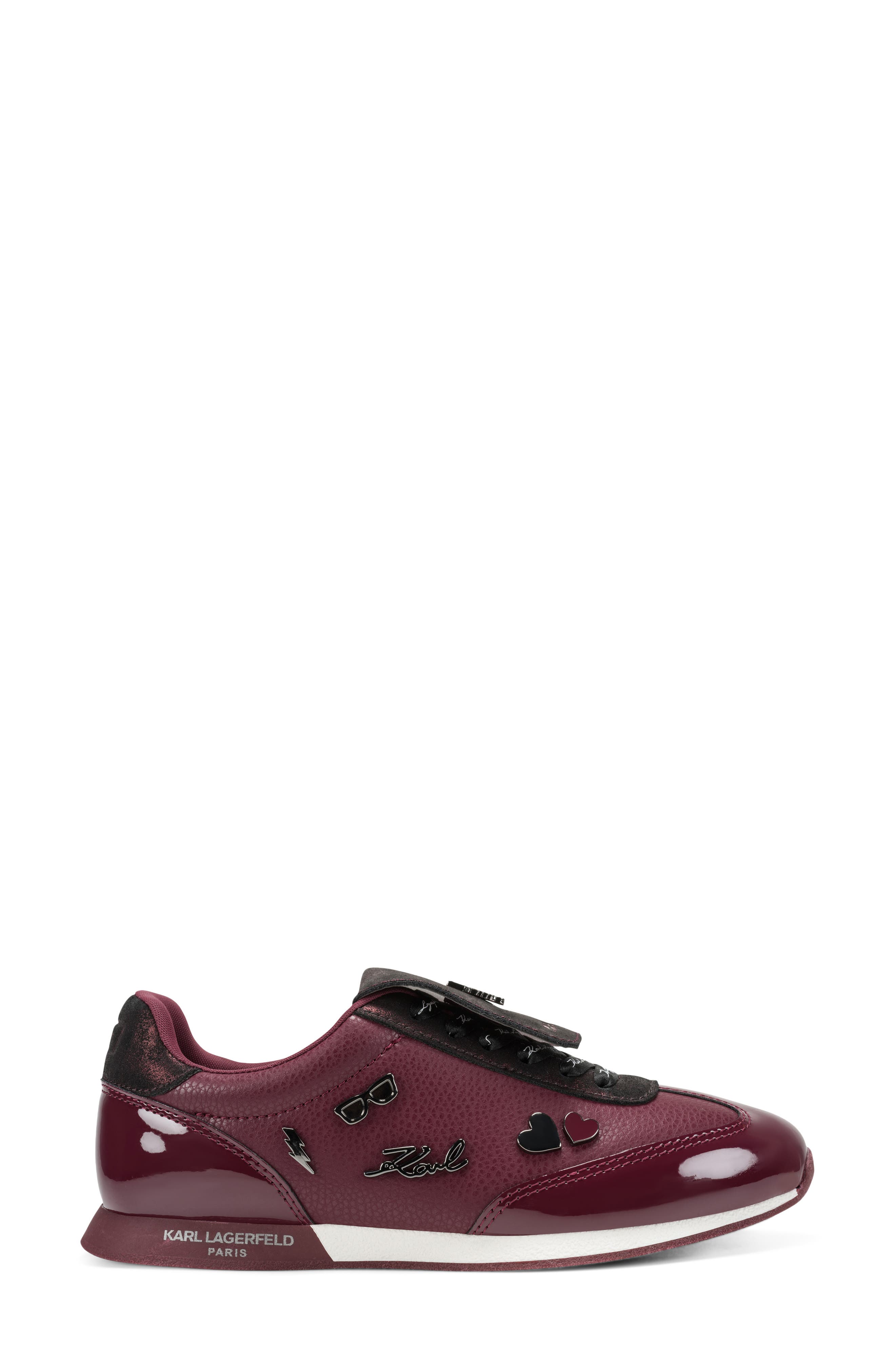 Minia Pins Lace Up Sneaker, Alternate, color, BURGUNDY