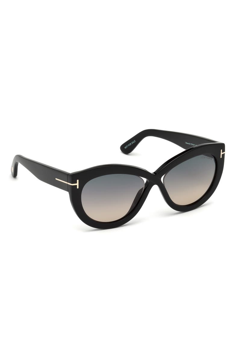 TOM FORD 56mm Cat Eye Sunglasses, Alternate, color, 