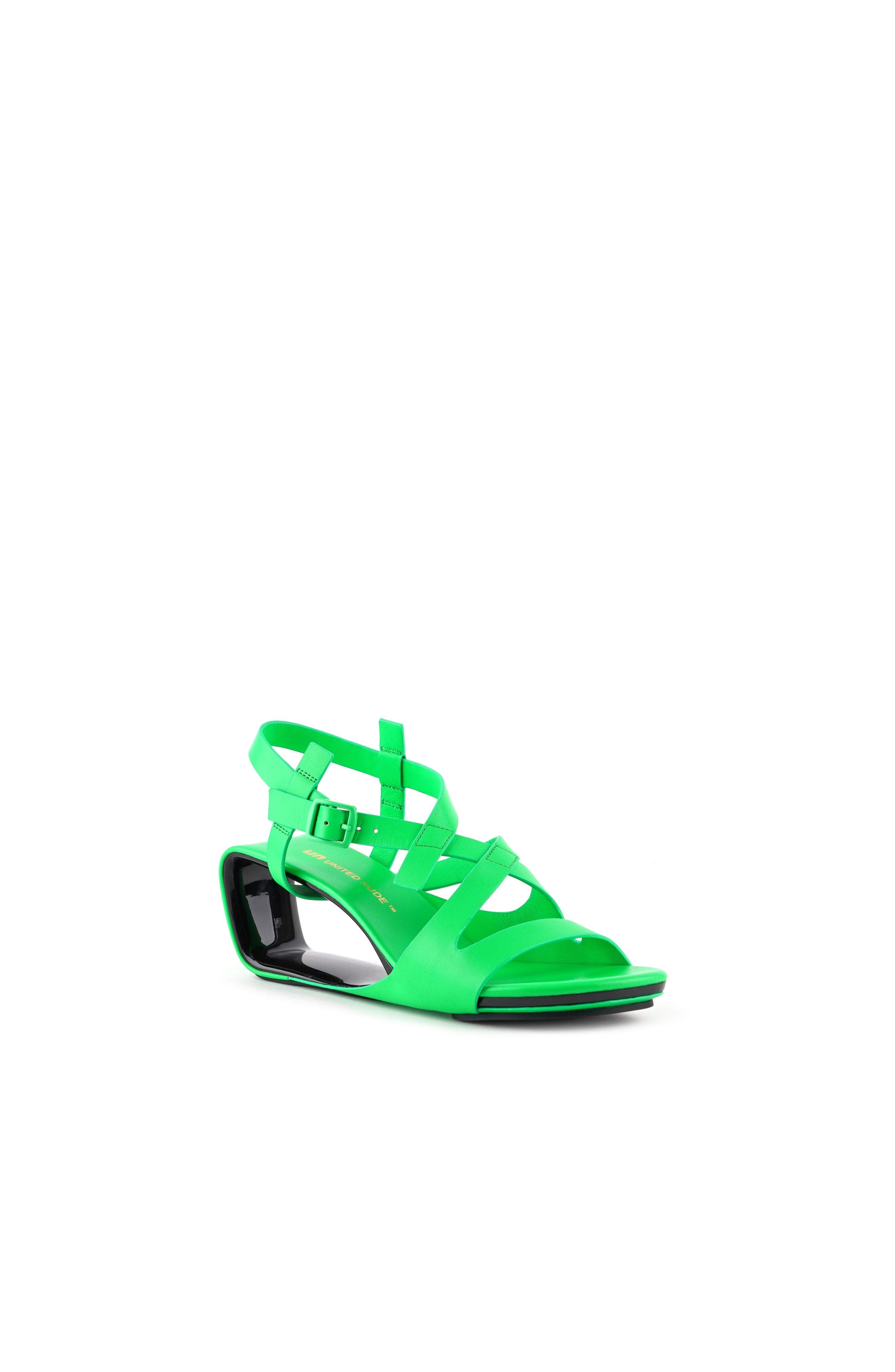 Mobius Straps Mid Sandals, Alternate, color, Fluo Green
