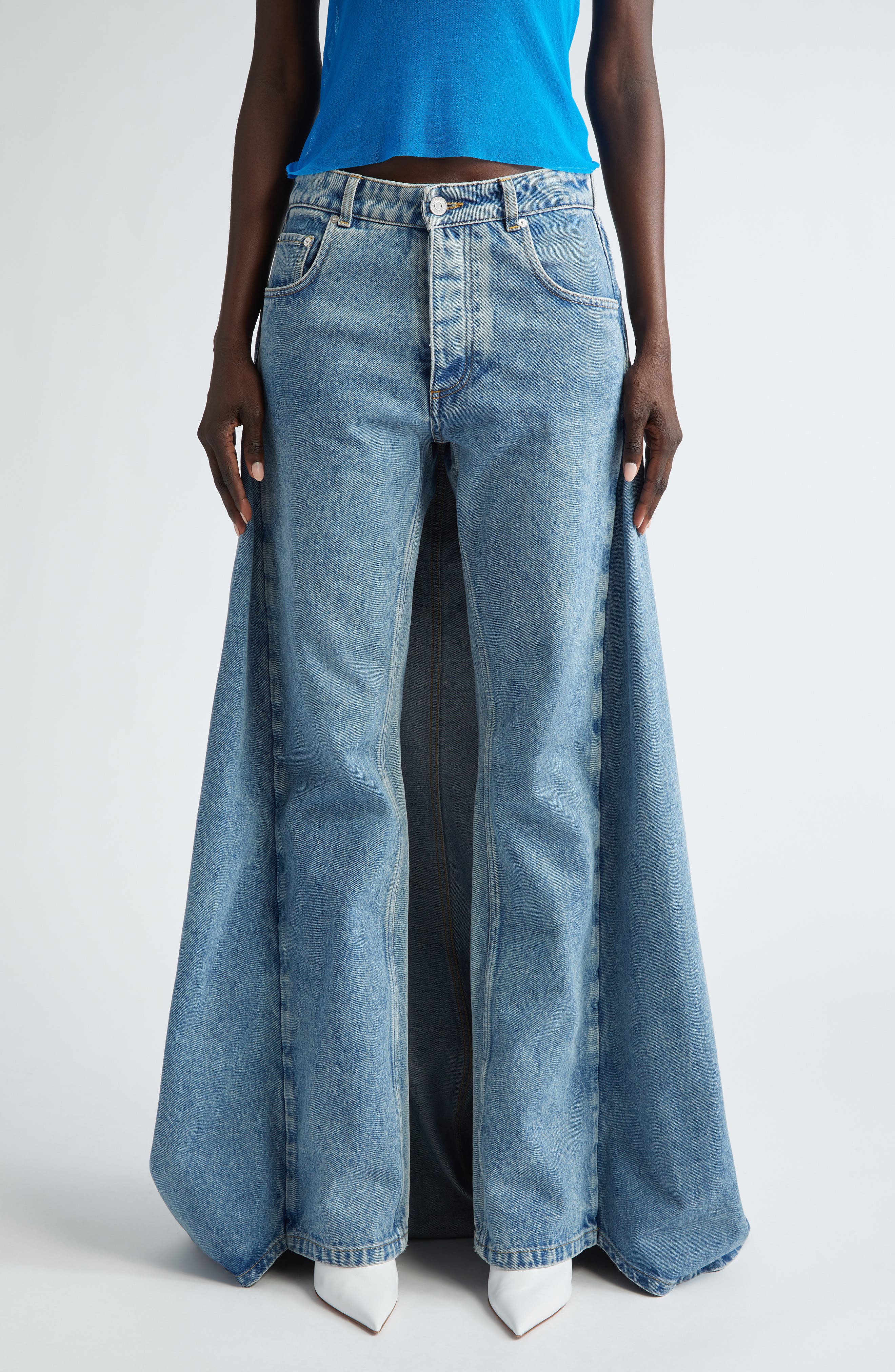Jean Paul Gaultier x Shayne Oliver Fishtail Straight Leg Jeans