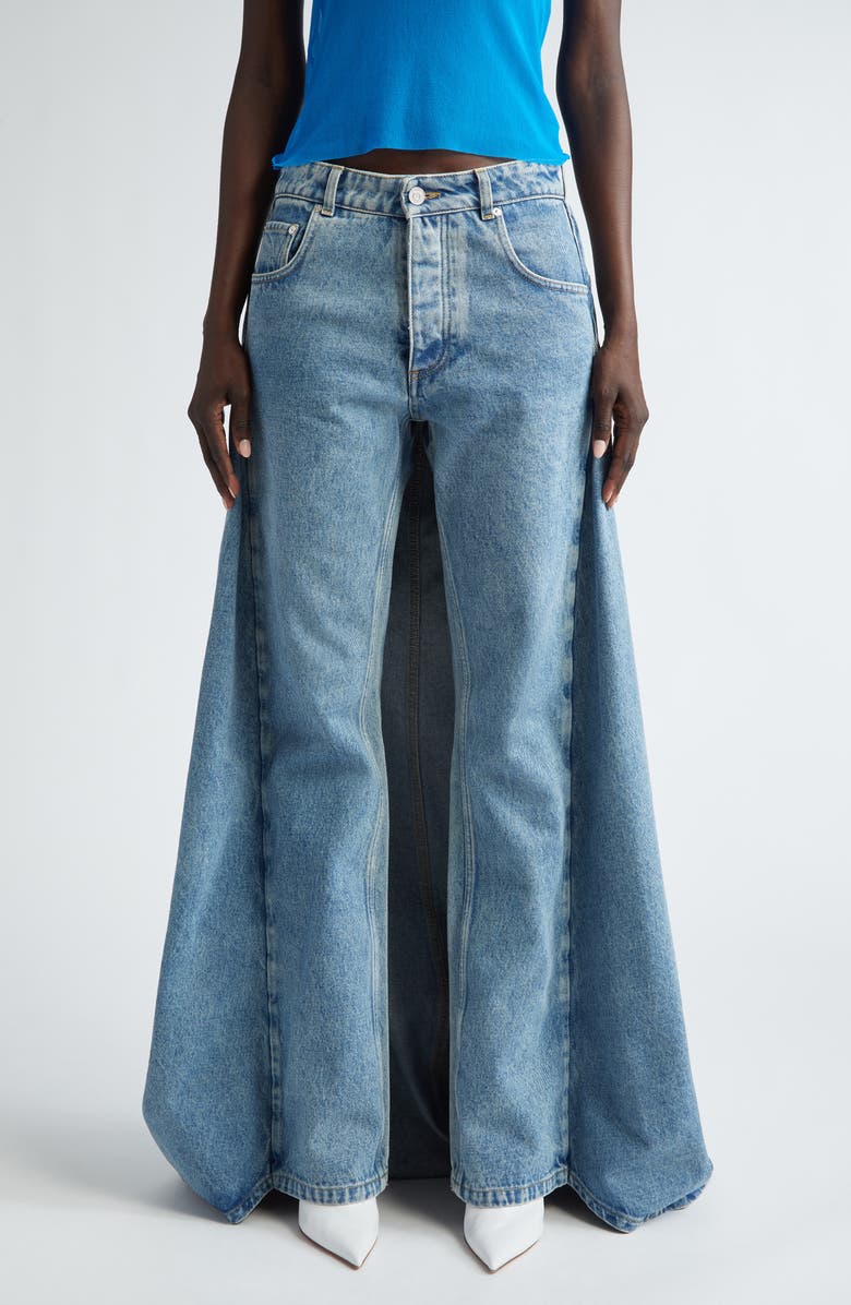 Jean Paul Gaultier x Shayne Oliver Fishtail Straight Leg Jeans, Main, color, 