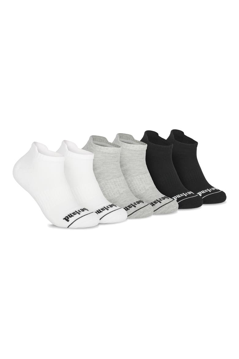 6-Pack No Show Socks, Alternate, color, BLACK MULTI