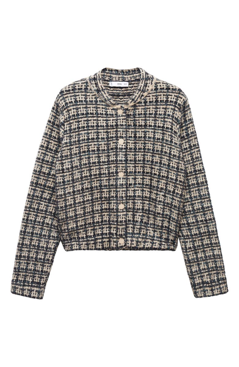 MANGO Dolors Tweed Bomber Jacket, Alternate, color, 