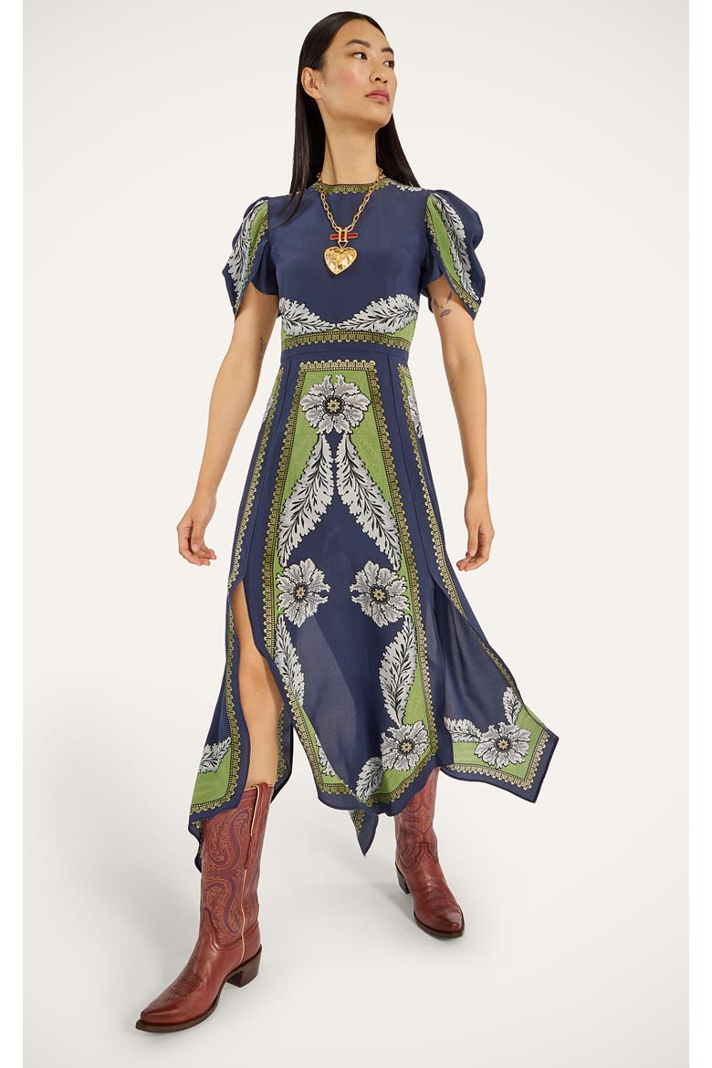 Cherie Scarf Dress Placée, Main, color, Bounty Placée Navy
