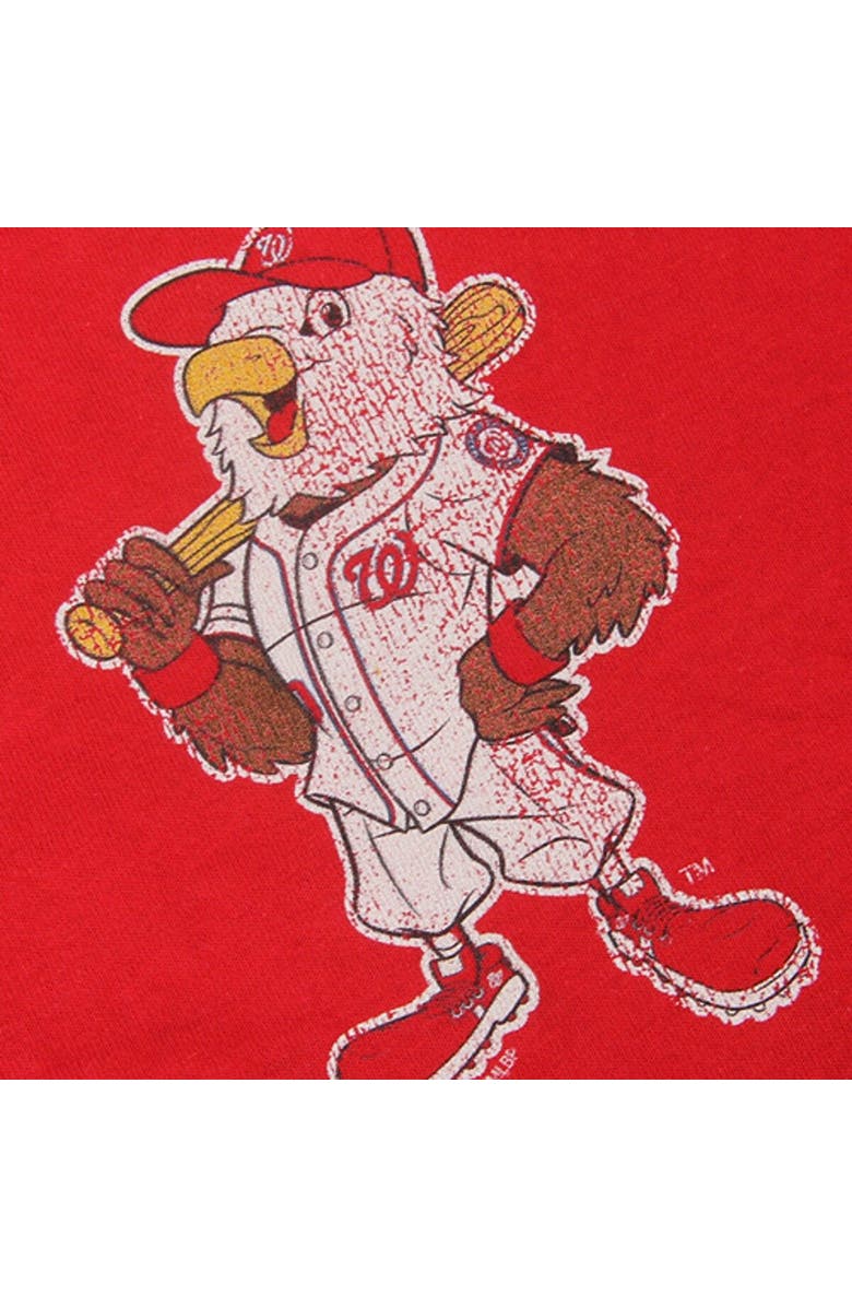 SOFT AS A GRAPE Washington Nationals Toddler Distressed Mascot T-Shirt - Red, Alternate, color, 