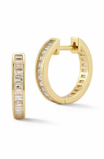 CHLOE AND MADISON Cubic Zirconia Huggie Hoop Earrings