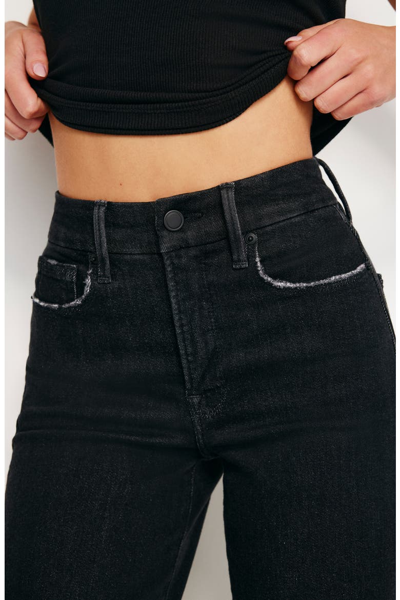 Good Waist High Waist Crop Palazzo Jeans, Alternate, color, BLACK274