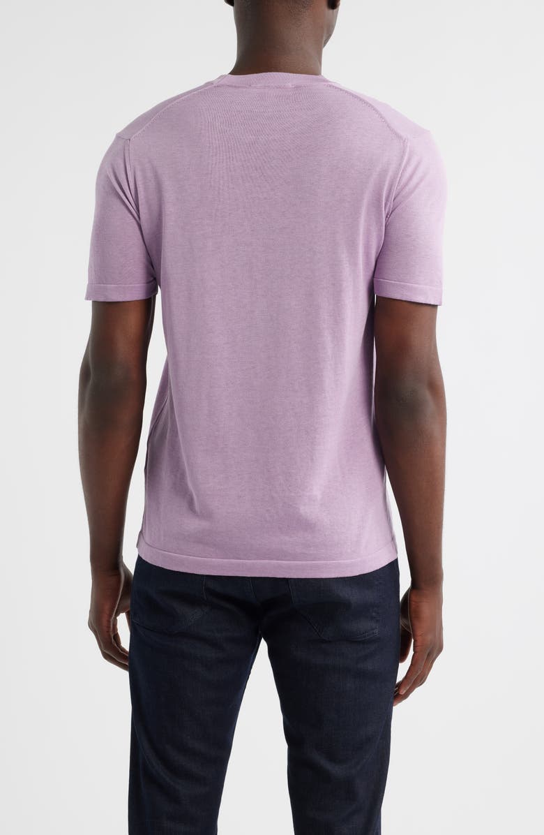 Jack Victor Wellington Heathered Cotton & Silk Crewneck T-Shirt, Alternate, color, Lilac