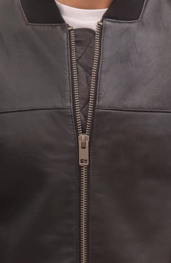 Leather Bomber Jacket