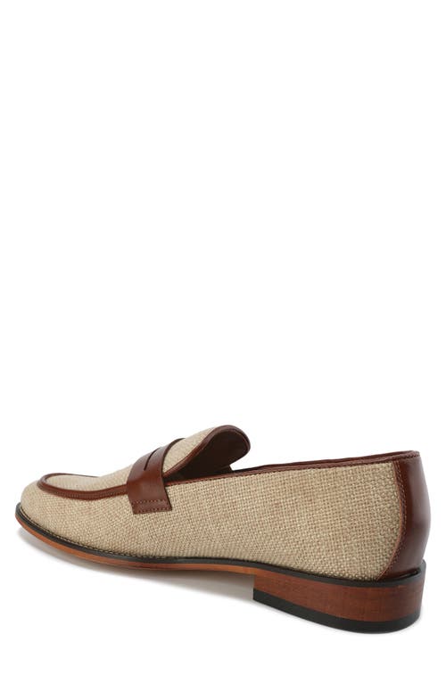 Gino Vitale Moc Toe Penny Slip-on Loafer In Natural