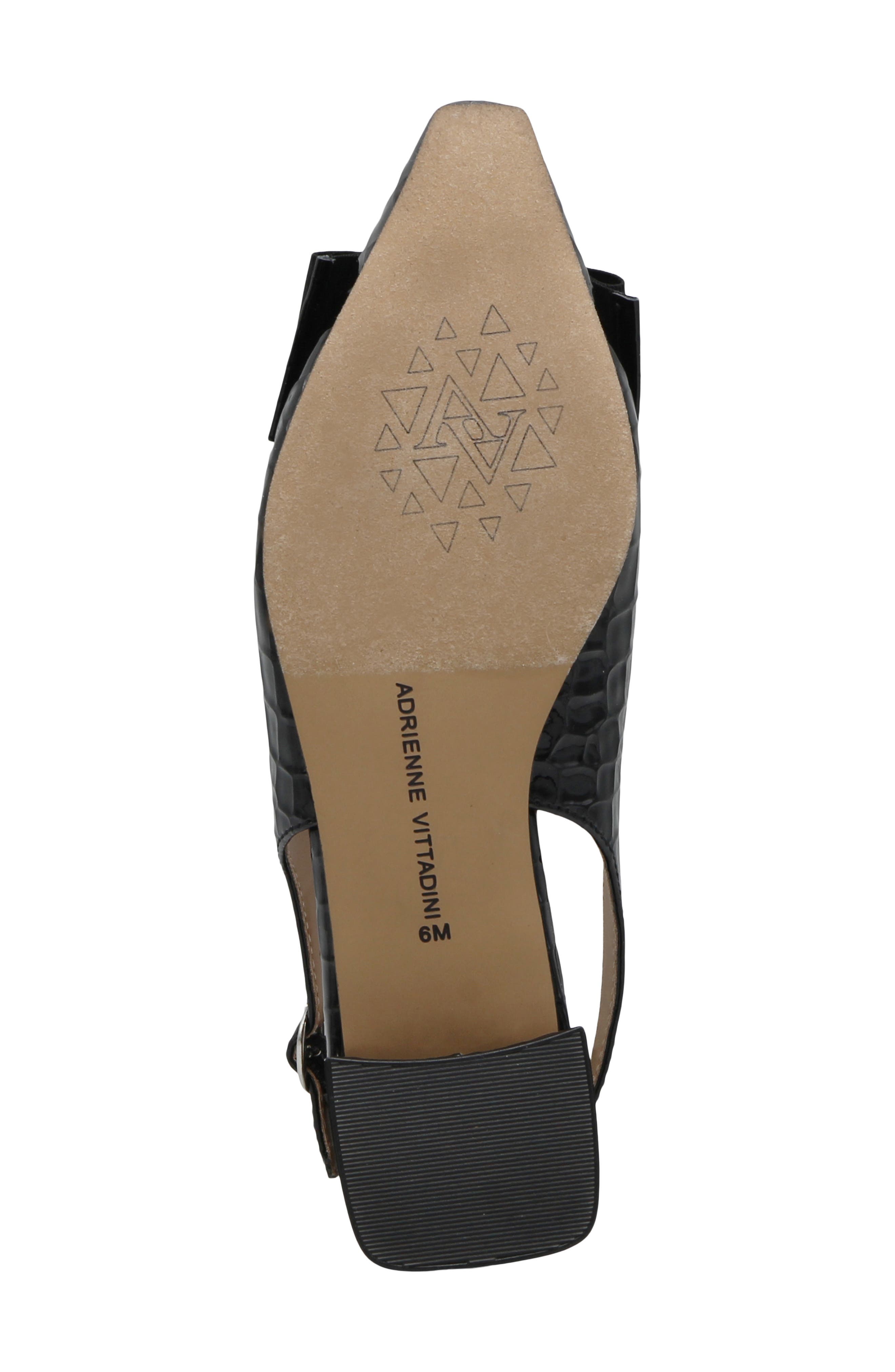 Rifka Croc Embossed Faux Leather Slingback Pump, Alternate, color, BLACK CP