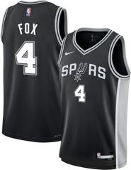Nike Youth Nike De'Aaron Fox Black San Antonio Spurs Swingman Jersey - Icon Edition