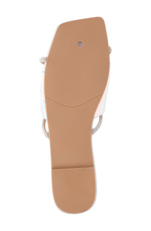 Fashion To Figure Sylvie Rhinestone Slide Sandal In Multi