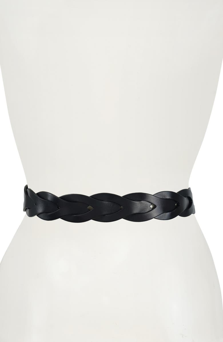 Rebecca Minkoff Interlocked Woven Leather Belt, Alternate, color,