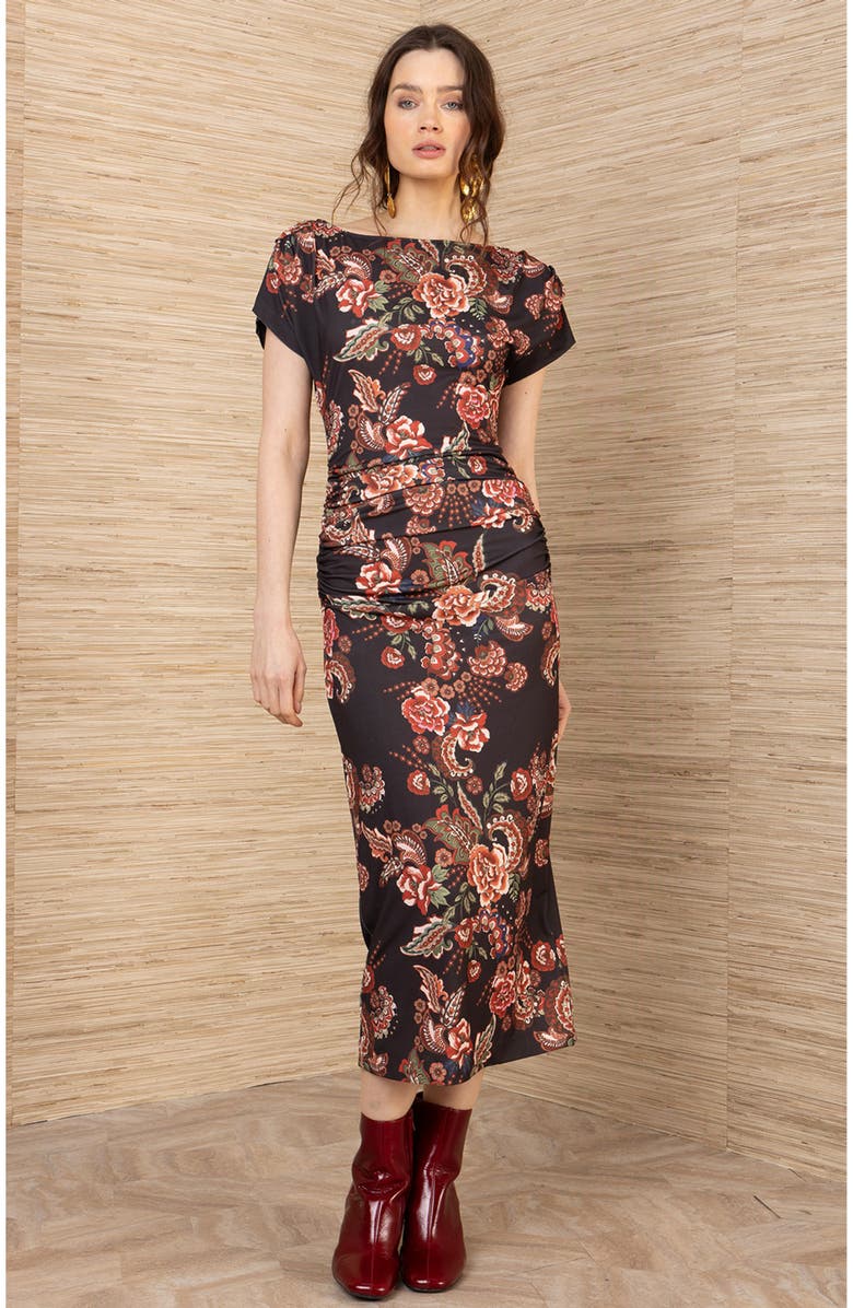 Hale Bob Iliana Jersey Dress, Alternate, color, Black