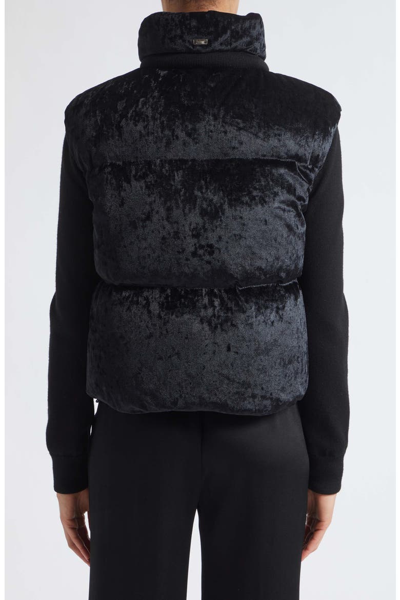 Velvet Down Puffer Vest, Alternate, color, 9300 NERO