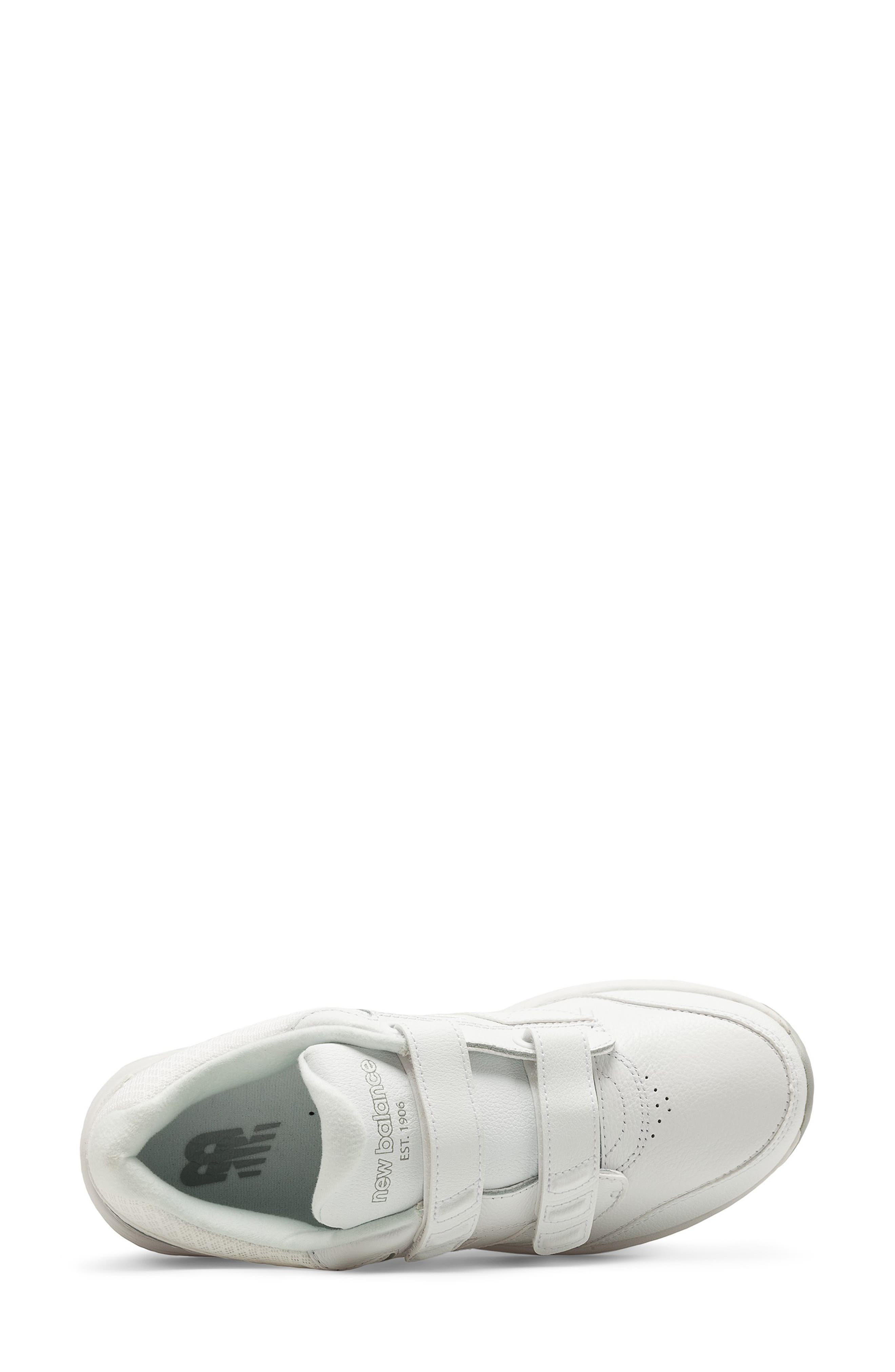 New Balance 928 Hook & Loop Leather Sneaker, Alternate, color, White/ White