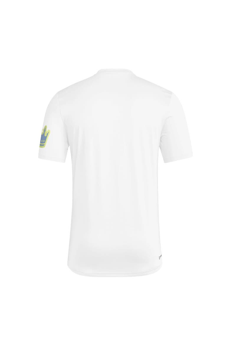 Men's adidas White Charlotte FC 2025 Archive Collection Jersey Hook T-Shirt, Alternate, color, White