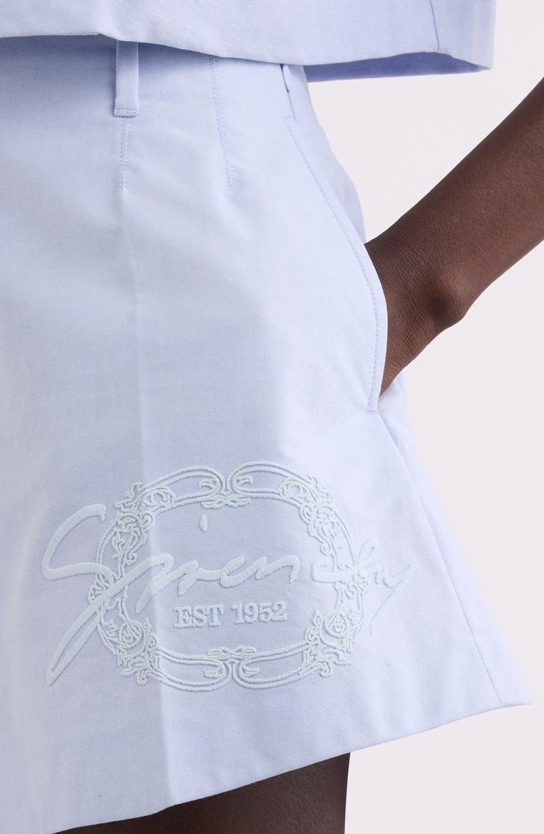 Givenchy Logo Embroidered High Waist Shorts, Alternate, color, Baby Blue