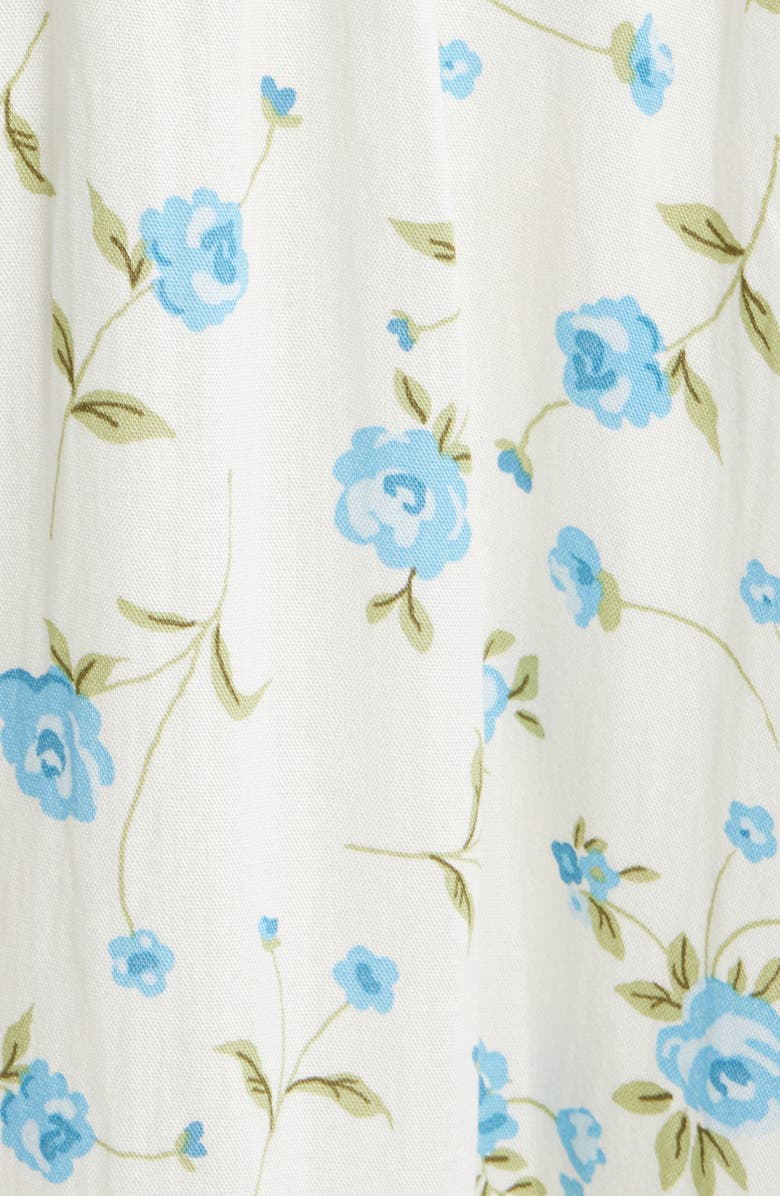 Blu Pepper Floral Print Sleeveless Midi Dress, Alternate, color, Ivory/Blue