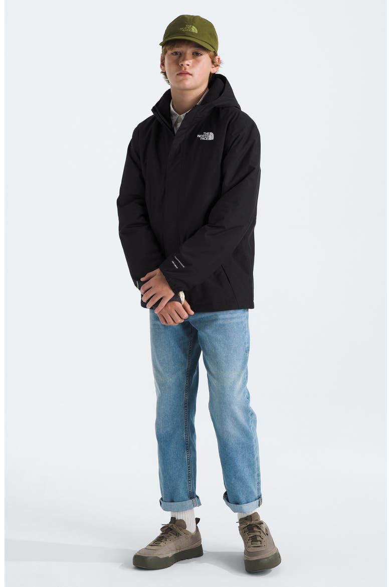 Kids' Antora Water Repellent Rain Jacket, Alternate, color, TNF BLACK/ TNF BLACK