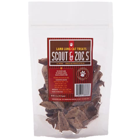 Lamb Lung, 1.5oz Cat Treats, Single Ingredient, Crunchy Reward